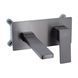 Смеситель для умывальника Qtap Gemini скрытого монтажа QTGEM273GMB45695 Gunmetal Black PVD, Шлифованный черный хром