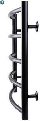 Рушникосушка водяна Unio LD W 500-500-5 BLK Драбинка Дуга чорна, Черный матовый