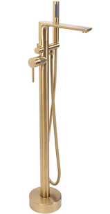 Смеситель для ванны Rea Flores brushed gold напольный REA-B2713, Золотой