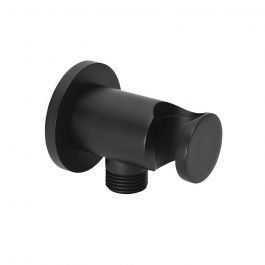 Шлангове приєднання з тримачем Paffoni black matt ZSUP031NO, Черный матовый