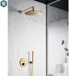 Верхній душ Paffoni Master King Tondo &Oslash;30 см honey gold ZSOF079HG, Золотий