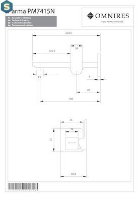 Смеситель для умывальника скрытого монтажа Omnires Parma хром PM7415NCR, Хром