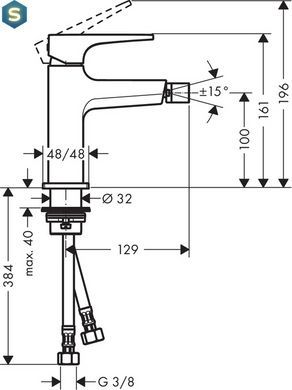 Змішувач для біде Hansgrohe Metropol 32520000