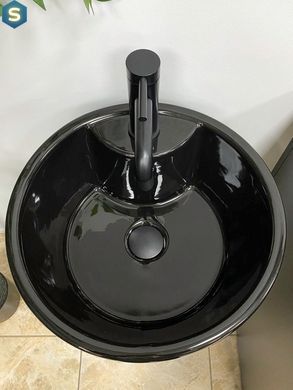 Умывальник напольный VBI Bolonia black glossy VBI-019018, Черный/золото