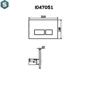Клавіша для інсталяції пневматична Am.Pm Pro S хром I047051, Хром