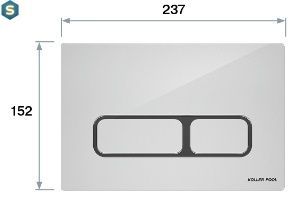 Клавіша змиву Koller Pool Edge біла KP-ED-003, Білий