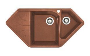 Кухонная мойка Adamant Spirit 1000x500x225 terra-cotta 362223, Цемент матовый
