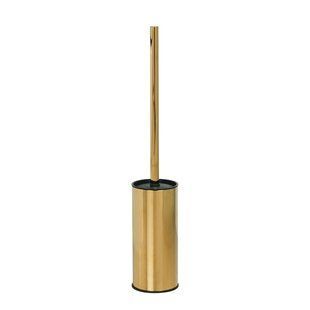 Йоржик для унітазу підлоговий VBI Round gold VBI-040020GL, Золотий