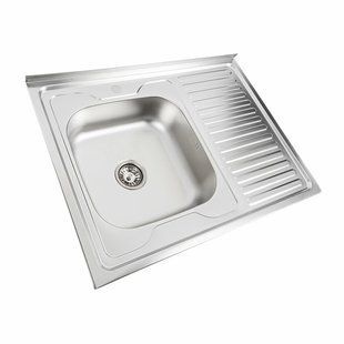 Кухонная мойка из нержавеющей стали Valeso 8060 L декор (0,7/160 мм), Decor