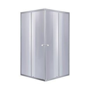Душова кабіна Lidz Wawel SC90x90.SAT.LOW.GR, скло тоноване 4 мм без піддона, Хром матовий, Універсальна, тонованний