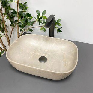 Умивальник (раковина) VBI RAVENNA BEIGE STONE MATT накладний, Бежевий