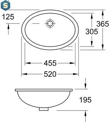 Умывальник Villeroy&Boch Evana 45.5x30.5 61474601, Белый