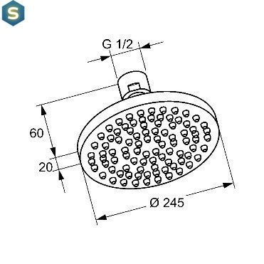 Верхний душ Kludi A-QA 6651105-00, Хром
