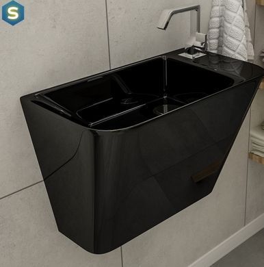 Умывальник Volle Teo 50x28 13-88-601black, Черный/золото