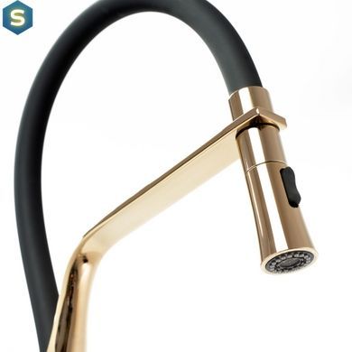Смеситель для кухни Rea Castor высокий black/gold REA-B6936, Черный/золото