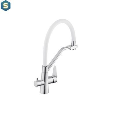 Змішувач для кухні з підключенням до фільтру Kroner KRP Edelstahl Klassisch - ESG03817WHI CV027938, Нержавіюча сталь