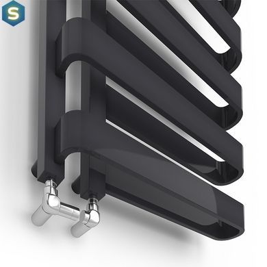 Рушникосушка дизайнерська Ideale Gia 11 11/1600/500 чорний, Чорний/золото