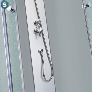 Душевой бокс Lidz Tani SB90x90.SAT.HIGH.FR Frost, Хром матовый, матовый, хром матовый