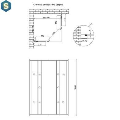 Душова кабіна Lidz Wawel SC90x90.SAT.LOW.GR, скло тоноване 4 мм без піддона, Хром матовий, Універсальна, тонованний