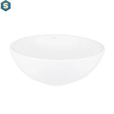 Умывальник Qtap Owl накладной круглый 400х400х155 мм White + донный клапан PU02, Белый