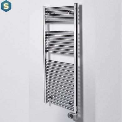 Рушникосушка електрична Zehnder Aura 1226 x 500 мм хром 300 Вт з прихованим підключенням (PBECZ-120-50-MQ-HID), Хром, Праве, Електронний