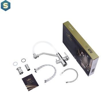 Змішувач для кухні з підключенням до фільтру Kroner KRP Edelstahl Klassisch - ESG03817WHI CV027938, Нержавіюча сталь