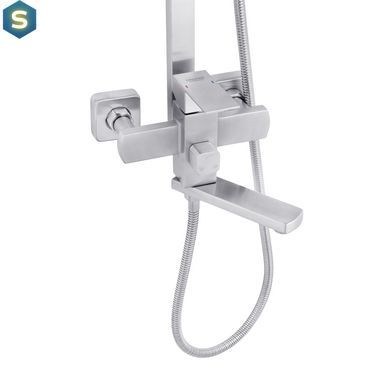 Душевая система Kroner KRP Edelstahl Kubus - ESG063 CV022978, Хром матовый