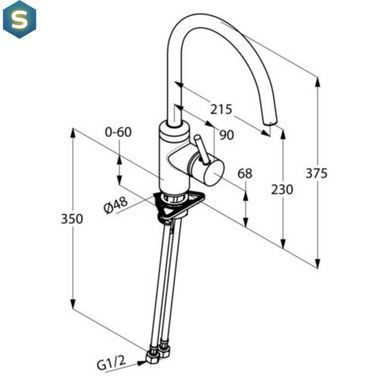 Смеситель для кухни Kludi Bozz DN 10 428030576