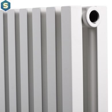 Дизайнерський радіатор Betatherm Quantum 2 H-500 мм, L-1205 мм з нижнім підключенням BQ 2050/30 9016M 88, Белый матовый