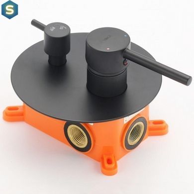 Душевая система скрытого монтажа Yoka Studio 30 black + BOX BP.STUDIO 30 BLK, Черный матовый