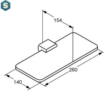 Полка для ванны Kludi E2 4998705, Хром