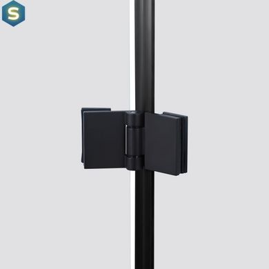 Душова кабіна Qtap Capricorn BLA10128RC6 120x80 см, скло Clear 6 мм, покриття CalcLess без піддона, Чорний/золото, Універсальна, прозорий