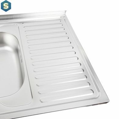 Кухонная мойка из нержавеющей стали Valeso 8060 L декор (0,7/160 мм), Decor