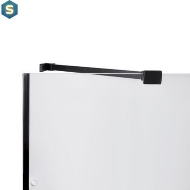Душова кабіна Qtap Capricorn BLA10128RC6 120x80 см, скло Clear 6 мм, покриття CalcLess без піддона, Чорний/золото, Універсальна, прозорий