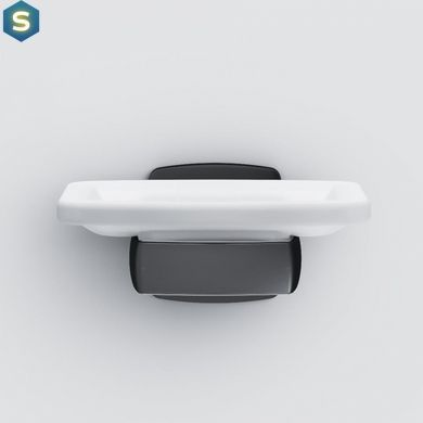 Мильниця Am.Pm Gem скляна настінна black A9034222, Черный матовый