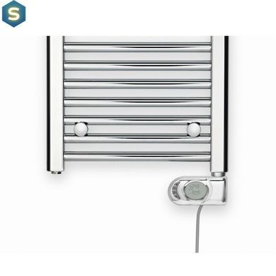 Рушникосушка електрична Zehnder Aura 1226 x 500 мм хром 300 Вт з прихованим підключенням (PBECZ-120-50-MQ-HID), Хром, Праве, Електронний