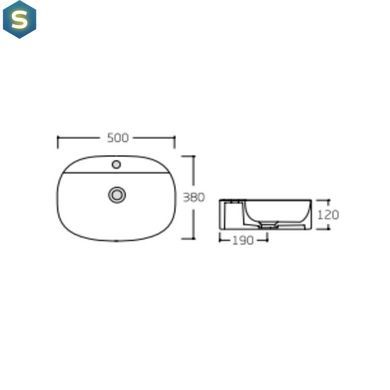 Умывальник Qtap Scorpio 500x380x120 White QT14116533W, Белый