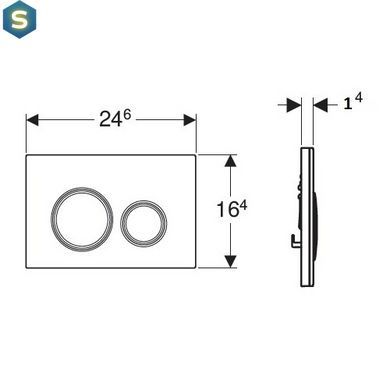 Клавиша смыва Geberit Sigma21 белая 115.884.SI.1, Белый