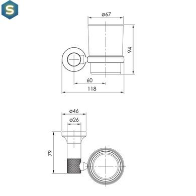 Стакан для зубних щіток Imprese Brenta ZMK071901230 хром