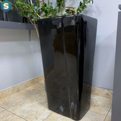 Умивальник (раковина) VBI VERESE BLACK GLOSSY підлоговий, Чорний/золото