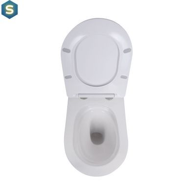 Підвісний унітаз Qtap Robin + інсталяція Qtap Nest 4 в 1 (лінійна клавіша Chrome), Білий