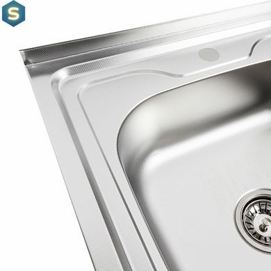Кухонная мойка из нержавеющей стали Valeso 8060 L декор (0,7/160 мм), Decor