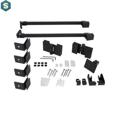Душова кабіна Qtap Capricorn BLA10128RC6 120x80 см, скло Clear 6 мм, покриття CalcLess без піддона, Чорний/золото, Універсальна, прозорий