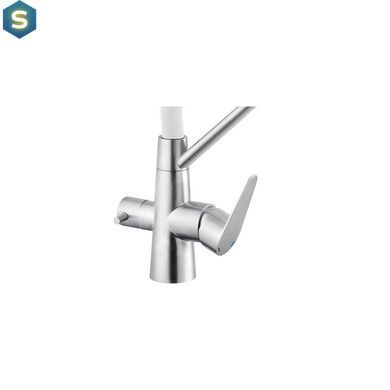 Змішувач для кухні з підключенням до фільтру Kroner KRP Edelstahl Klassisch - ESG03817WHI CV027938, Нержавіюча сталь