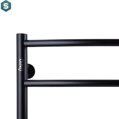 Рушникосушка водяна Unio LD W 500-500-5 BLK Драбинка Дуга чорна, Черный матовый