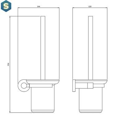 Єршик для унітазу Omnires Modern Project gold MP60620GL, Золотий