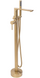 Смеситель для ванны Rea Flores brushed gold напольный REA-B2713, Золотой