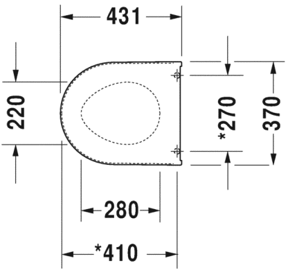 Сидение для унитаза Duravit Starck 3 0063890000, Белый