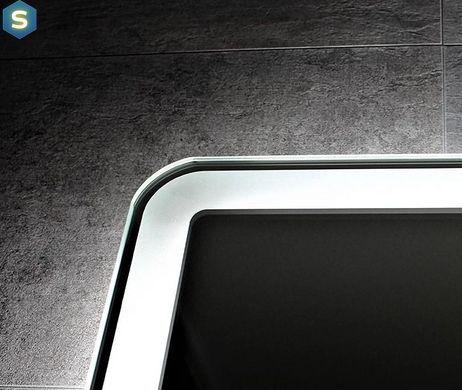 Зеркало Dusel DE-M3051 75x100 см Увеличительная линза+ сенсорное включение+подогрев+часы/темп, Белый