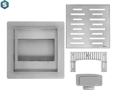 Трап для душа Rea Line 15x15 nickiel brushed REA-G6205